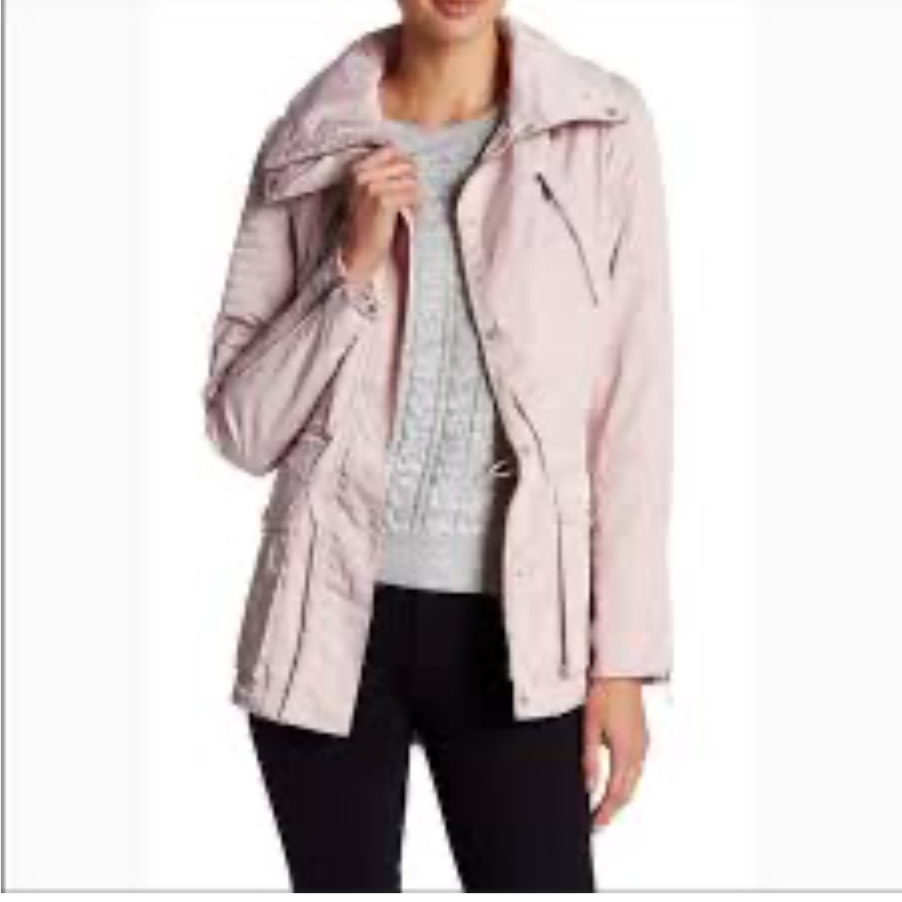 BCBGeneration pale pink lightweight jacket coat with hood